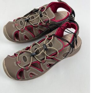 Eddie Bauer Leather‎ Sandals Comfort Walking Adjustable Strap Womens Size 9